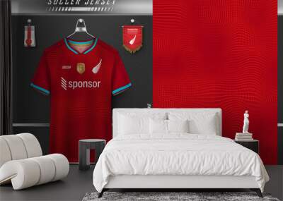 Soccer jersey design for sublimation, sport t shirt design Wall mural