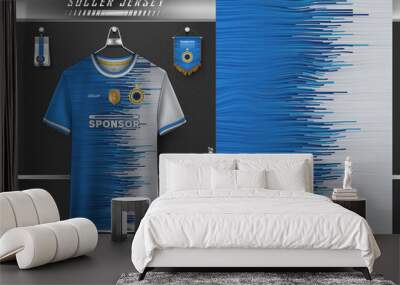 Soccer jersey design for sublimation, sport t shirt design Wall mural