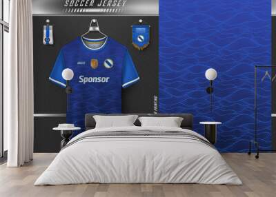 Soccer jersey design for sublimation, sport t shirt design Wall mural