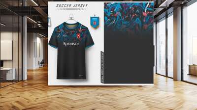 Soccer jersey design for sublimation, sport t shirt design Wall mural