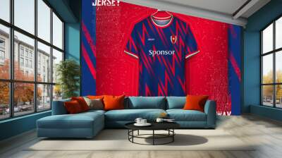 Soccer jersey design for sublimation, sport t shirt design Wall mural