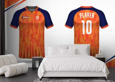 Soccer jersey template sport t shirt design Wall mural