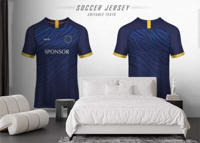 Soccer jersey template sport t shirt design Wall mural