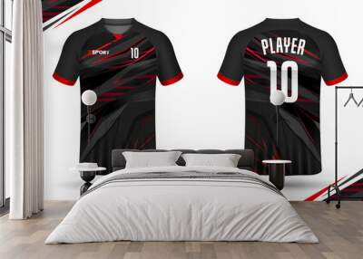 Soccer jersey template sport t shirt design Wall mural