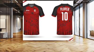 Soccer jersey template sport t shirt design Wall mural