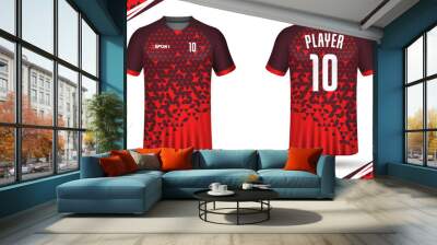 Soccer jersey template sport t shirt design Wall mural