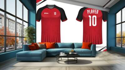 Soccer jersey template sport t shirt design Wall mural