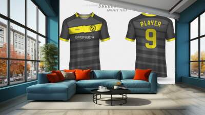 Soccer jersey template sport t shirt design Wall mural