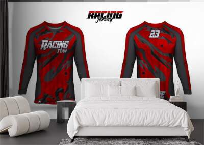 T-shirt template, racing jersey design, soccer jersey Wall mural