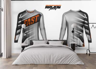 T-shirt template, racing jersey design, soccer jersey Wall mural