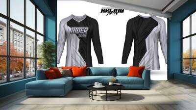 T-shirt template, racing jersey design, soccer jersey Wall mural