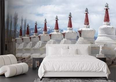 Landmark Thiksey Buddhist Monastery in the Ladakh region of northern India Wall mural