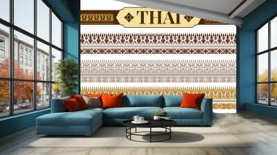 Traditional Thai patterns. Vector Illustration Wall mural