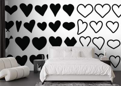 Heart .Heart vector set.Heart vector icon.Heart vector sign Wall mural