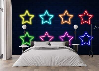 Star neon Wall mural