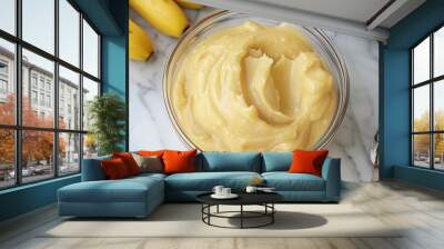 Creamy Homemade Banana Spread. Wall mural