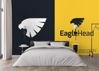 eagle head logo design. logo template Wall mural