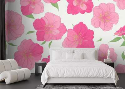 Sakura flower seamless pattern element in vector form. Wall mural