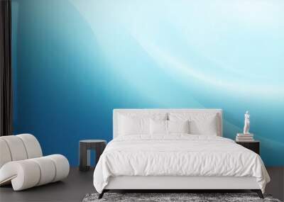 Supple light blue abstract poster banner backdrop with a blue-white pastel gradient background. Wall mural