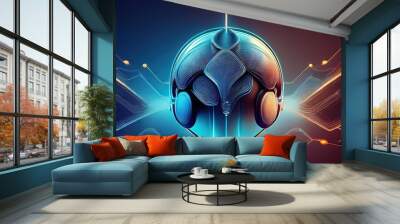 Technology, business, the Internet, and network concepts. current and newest fashion. three-dimensional illustration Wall mural