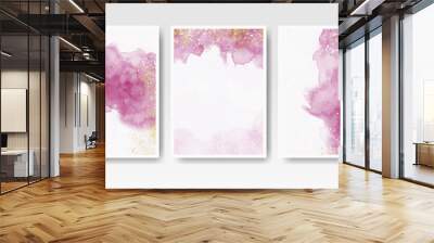 Watercolor wash splash for invitation card template collection Wall mural