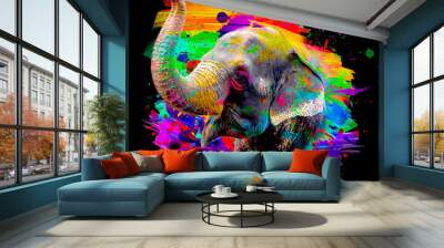 elephant with background Wall mural