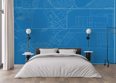 Blueprint US city map of Seal Beach, California. Wall mural