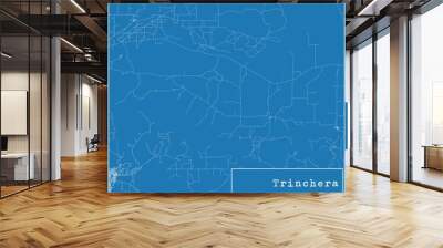 Blueprint US city map of Trinchera, Colorado. Wall mural