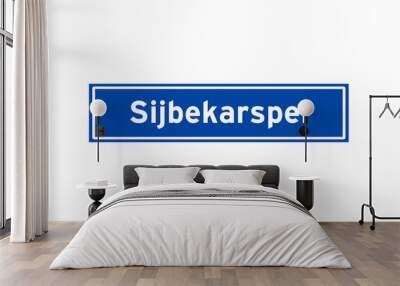 sijbekarspel isolated dutch place name sign. city sign from the netherlands. Wall mural