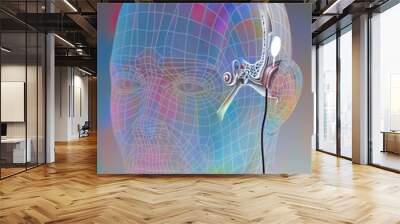 Simulation of a new generation cochlear implant. Wall mural