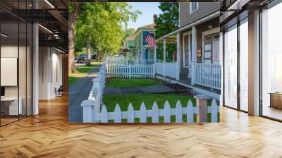 Port Gamble traditional houses Washington state. Wall mural