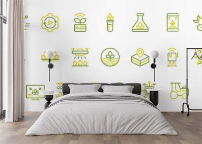 Set of agriculture icons. Agriculture Icons. Agriculture Technology Icons. Wall mural