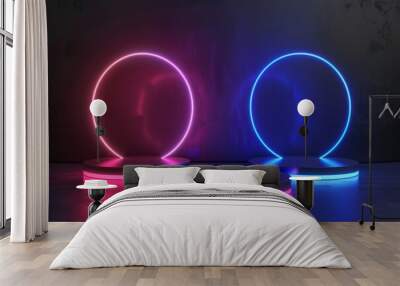 Circular Lights on Table Wall mural