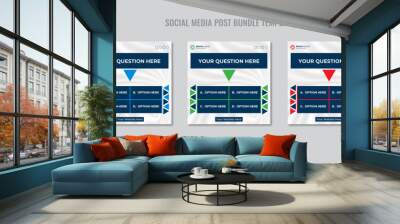 Giveaway contest social media post banner template, Quix social post Wall mural