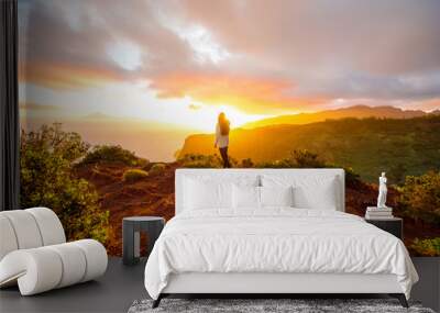 Mountain sunrise view on La Gomera island Wall mural