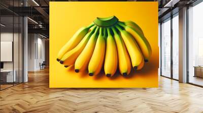 banana on a yellow background Wall mural