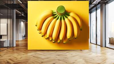 banana on a yellow background Wall mural