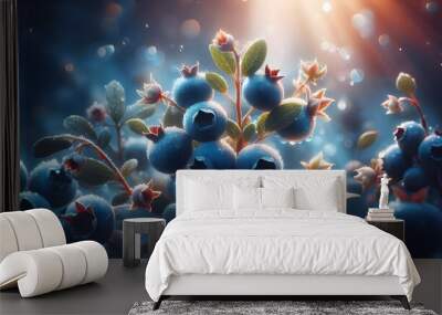 blueberry fruit Wall mural