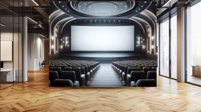 modern cinema with blank screen Wall mural