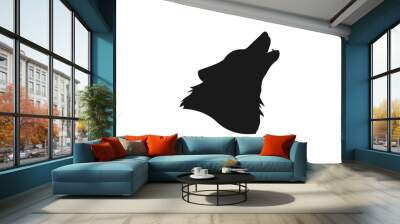 abstract wolf logo design vector Wall mural