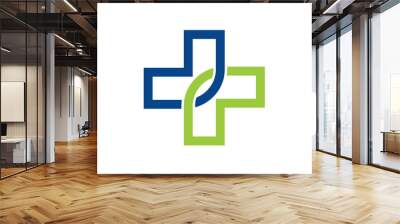 Medical logo, cross logo, medical center logo, health symbols Wall mural