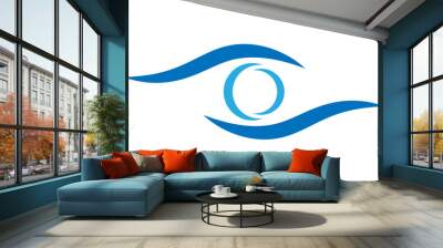 Vector logo design of eye health vision. Pro Vector Wall mural