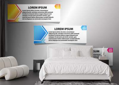 Vector abstract design banner template Wall mural