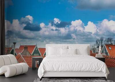 Dutch roof tops. Wall mural