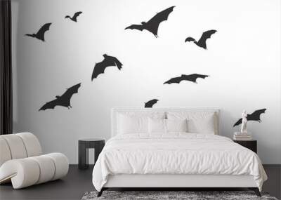 bats silhouette for halloween design Wall mural