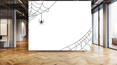 spider and web background for halloween design Wall mural