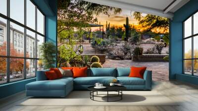 Arizona Patio at Sunset Wall mural