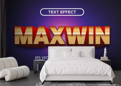 Editable text effects - maxwin casino luxury 3d style concept. Wall mural