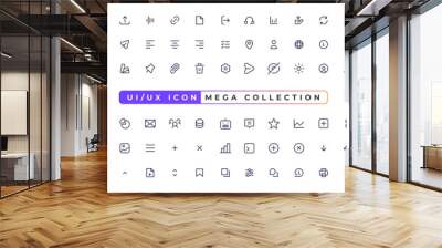 Mega set of ui ux icons, user interface icon set collection. Wall mural