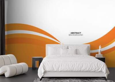 Abstract orange banner background. banner pattern background template with dynamic curve shapes Wall mural